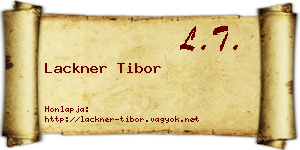 Lackner Tibor névjegykártya